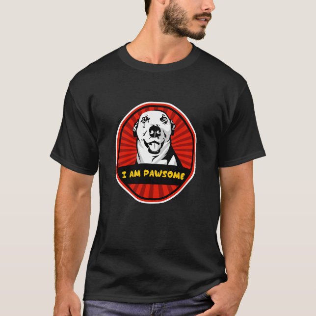 Jag är pawsome t-shirt (Framsida)