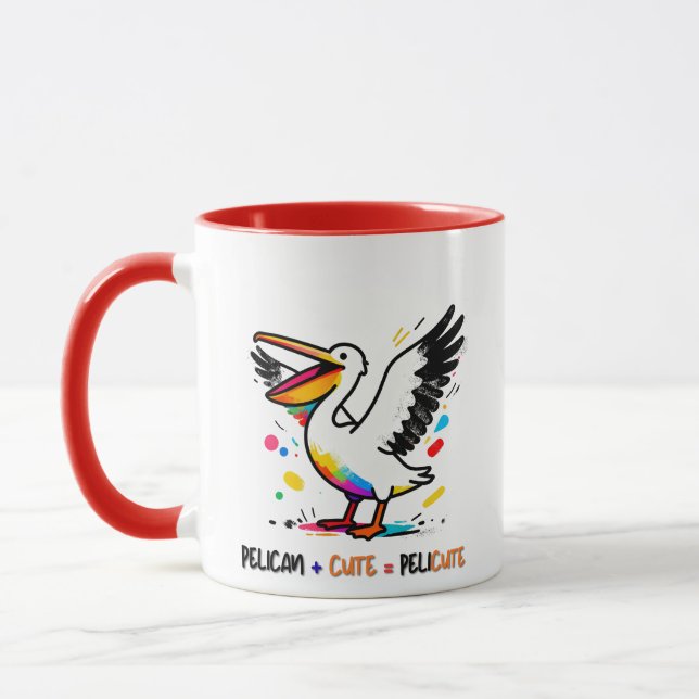 Jag Är Pelicute – Jag är en söt pelikan-mugg Mugg (Vänster)