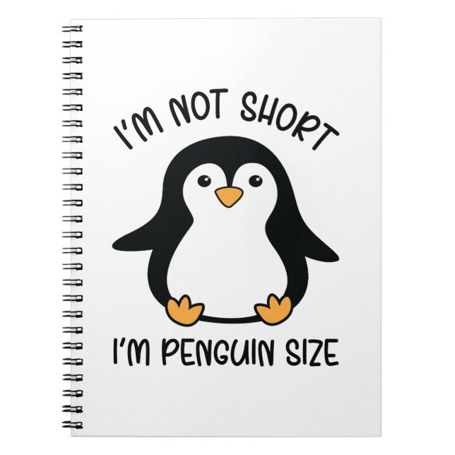 Jag är Penguin Storlek, Kort Girl. Anteckningsbok (Framsidan)