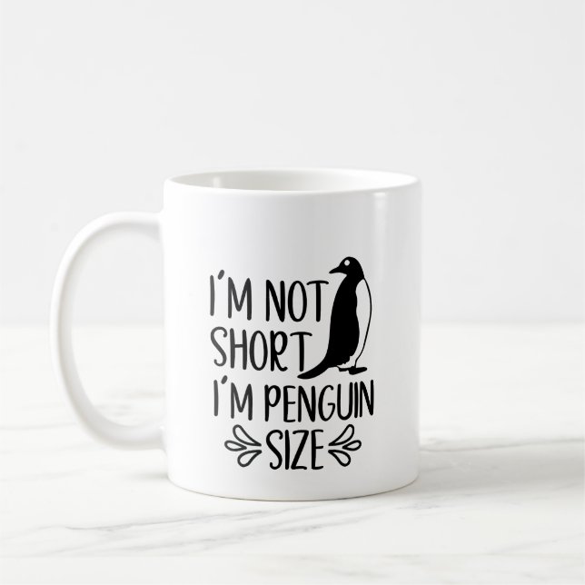 Jag är Penguin Storlek, Kort Girl. Kaffemugg (Vänster)