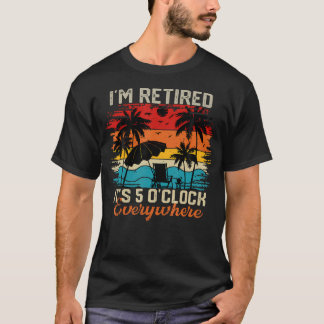 JAG ÄR PENSIONÄR Kl 5 Varje Stund Sommar T Shirt