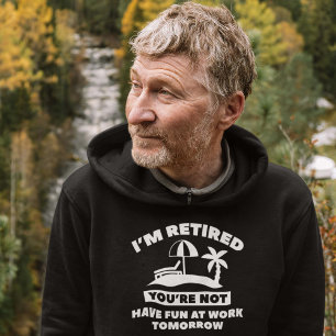 Jag är pensionerad sweatshirt med luva