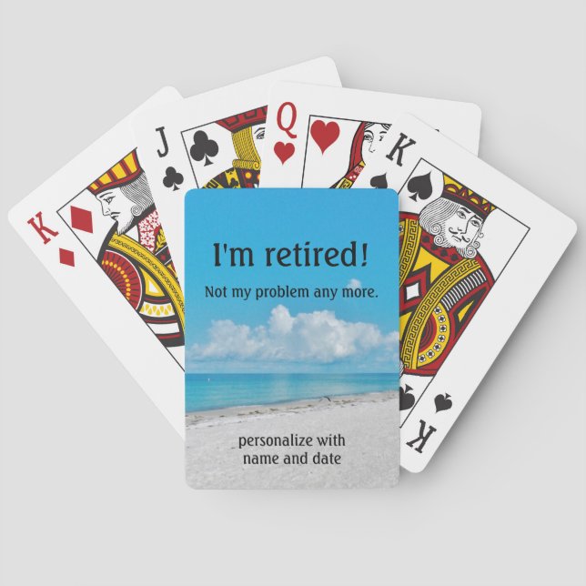 Jag är pensionerade uppspelningskort casinokort (Baksidan)