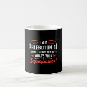 Jag är Phlebotomist Superpower Phlebotomy Hospital Kaffemugg