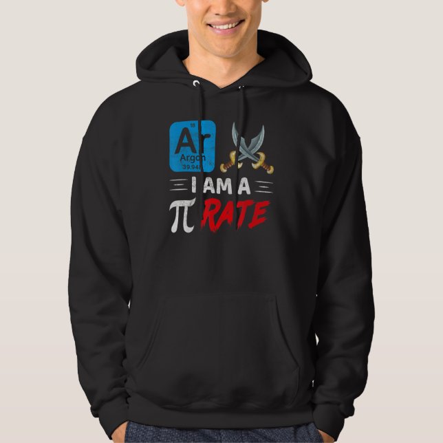 Jag är Pi-Rate Pi Day Math Hoodie (Framsida)