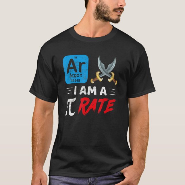 Jag är Pi-Rate Pi Day Math T Shirt (Framsida)
