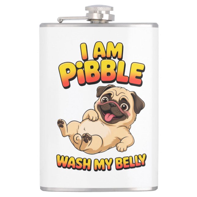 Jag är Pibble Tvätta Min Buk Fickplunta (Framsidan)