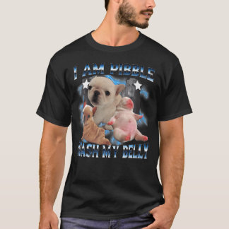 Jag Är Pibble Tvätta Min Buk Pibble Meme Rolig Hun T Shirt