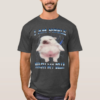 Jag är Pibble Tvätta Min Buk Rolig Hund Rengör Min T Shirt