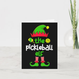 Jag är Pickleball Elf-julfamiljen Matching P Kort