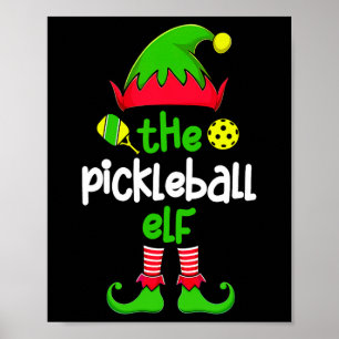 Jag är Pickleball Elf-julfamiljen Matching P Poster