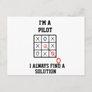 Jag Är Pilot Jag Hittar Alltid En Lösning Vykort