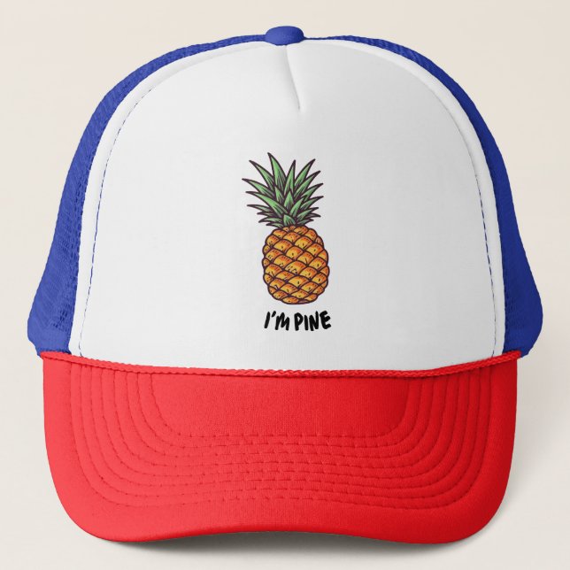 Jag är Pine Rolig Ananas Tröja Roliga Män  Keps (Framsida)
