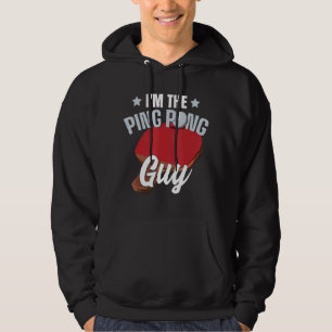 Jag är Ping Pong Guy Paddle Bord Tennis Ping Pon Hoodie