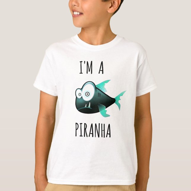 Jag är PIRANHA T Shirt (Framsida)