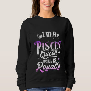 Jag är Pisces drottning Min Soul är Royalty Zodiac T Shirt