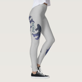 Jag är Pisces Girl. Trendig Pisces Zodiac Sign Leg Leggings
