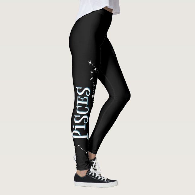 Jag är Pisces Girl. Trendig Pisces Zodiac-tecken Leggings (Höger)
