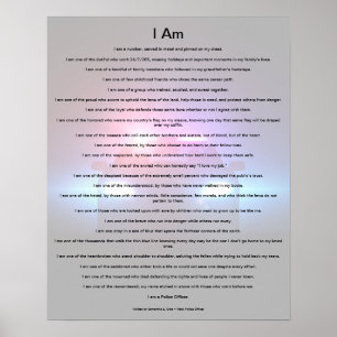 Jag är (polis) Dikt - Poster