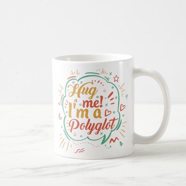 Jag är polyglot. kaffemugg (Höger)