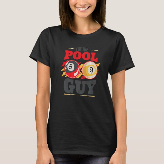 Jag är poolkillen Biljardmän Poolspelare T Shirt (Framsida)