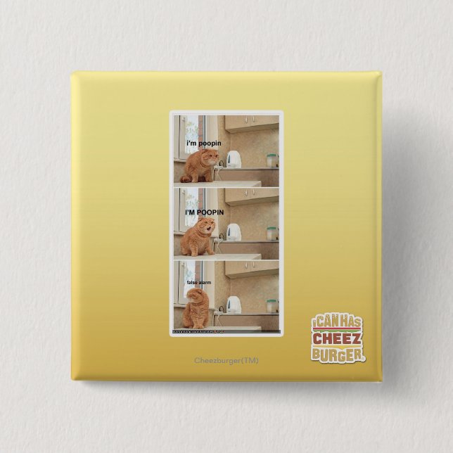 Jag är poopin! knapp (Framsida)