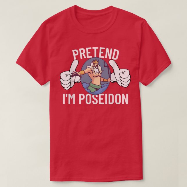 Jag är Poseidon Halloween Costume Medusa Gre T Shirt (Design framsida)