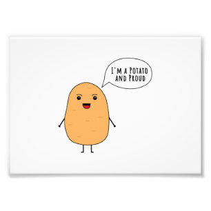 Jag är potatis och stolt fototryck