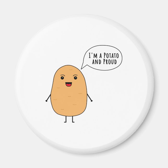 Jag är potatis och stolt magnet (Framsidan)