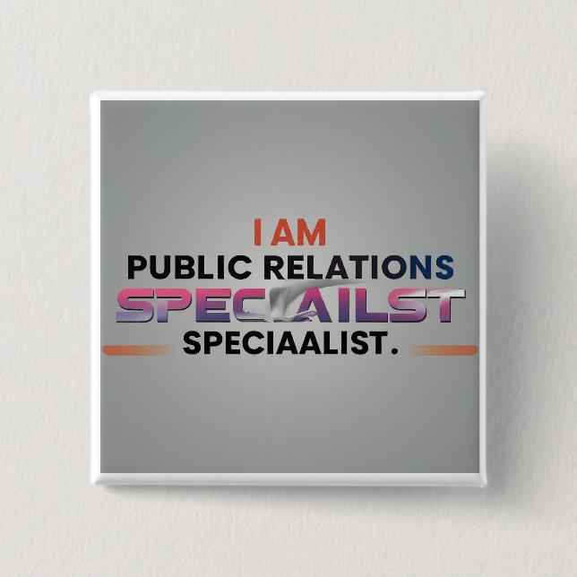 Jag är PR Specialist Square Knapp (Framsida)