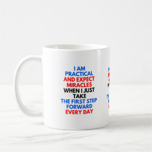 Jag är praktisk och förväntar mig Miracles Kaffemugg