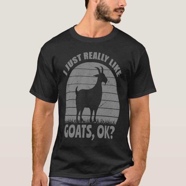 Jag är precis som getter Distress Farm Goat T Shirt (Framsida)