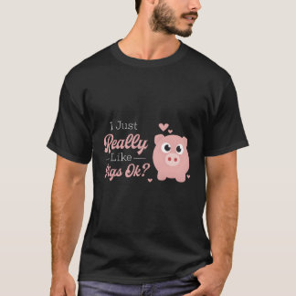 Jag är precis som Grisar, okej Cute Gris Addicts G T Shirt