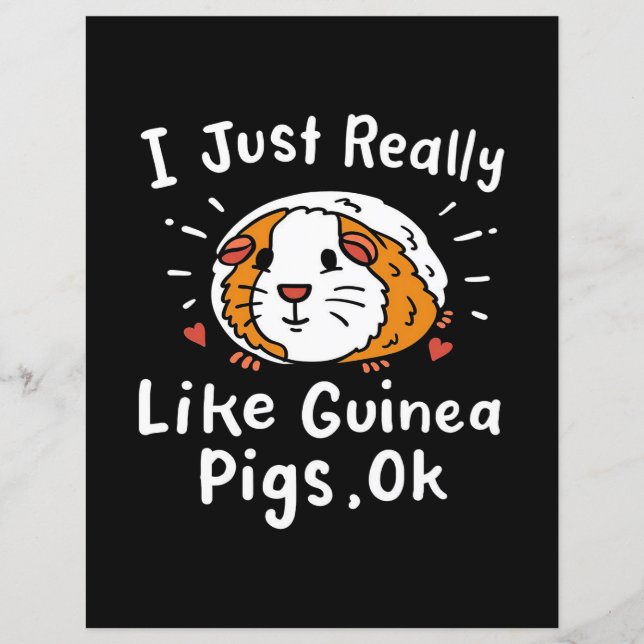 Jag är precis Verkligen som Guinea Gris Kawaii (Framsida)