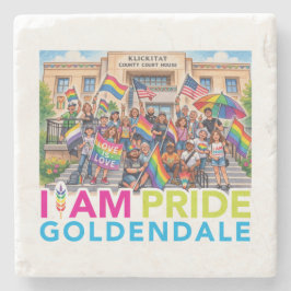 Jag är Pride Community Stone Coaster Stenunderlägg
