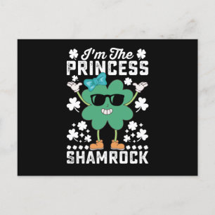 Jag är Princess Shamrock St patrick's day Irish Vykort