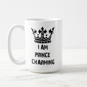 JAG ÄR PRINS CHARMIG rolig pojkvän fästman pappa Kaffemugg