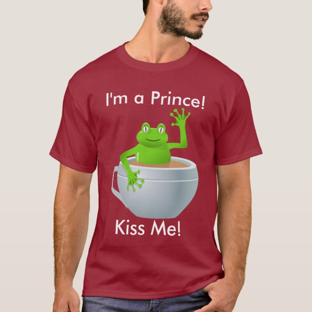 Jag är prins Kiss Me Frog i Tekopp Unisex T Shirt (Framsida)