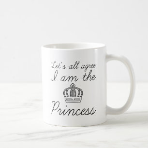 Jag är prinsessan kaffemugg