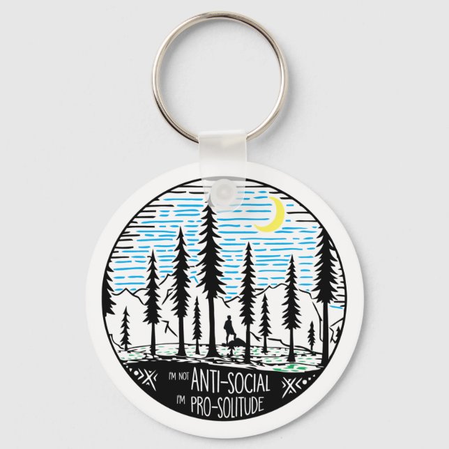 Jag är Pro-Solitude-nyckelkedja Nyckelring (Framsida)