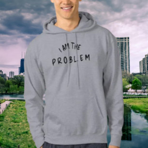 "Jag är problemet" - Lustigt handskrivet teckensni Hoodie