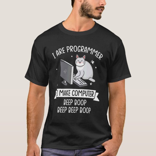 Jag är Programmer Technology Software Script Html  T Shirt (Framsida)