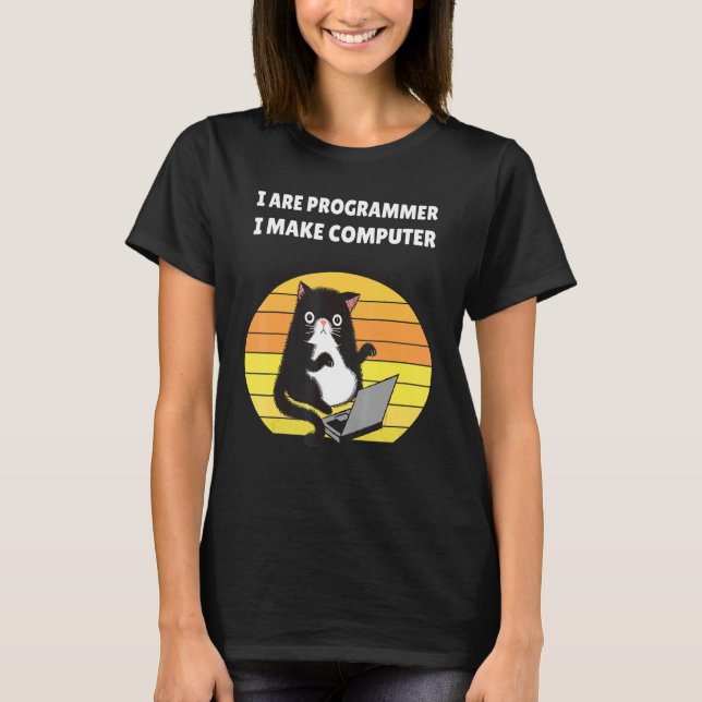 Jag är programmerare för datorkatt t shirt (Framsida)