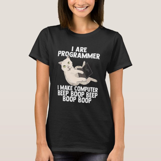 Jag är programmerare för datorprogrammerare t shirt (Framsida)