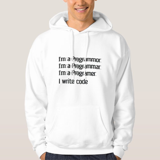 Jag är programmerare. I Skriva-kod Hoodie (Framsida)
