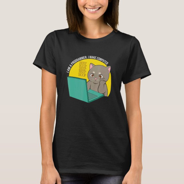 Jag Är Programmerare Jag Får Datorn Att Bippa Boop T Shirt (Framsida)