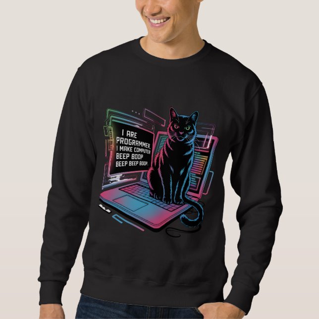 Jag är programmerare, jag får datorn att PIP PA PI Lång Ärmad Tröja (Framsida)
