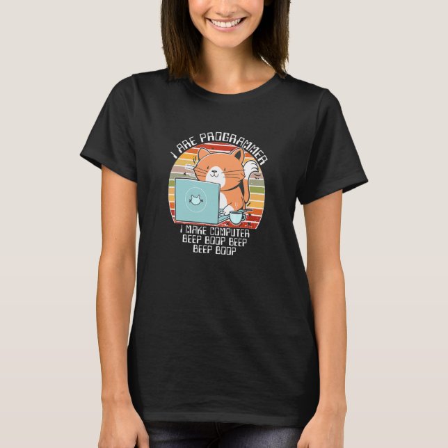 Jag Är Programmerare Jag Får Datorn Att Pippa Boop T Shirt (Framsida)