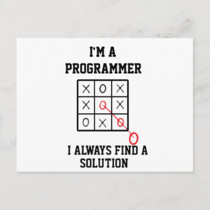 Jag är programmerare, jag hittar alltid en lösning vykort