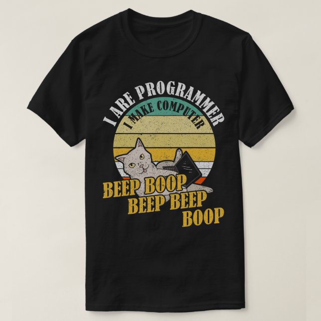 Jag är programmerare och gör att datorns pippippip t shirt (Design framsida)